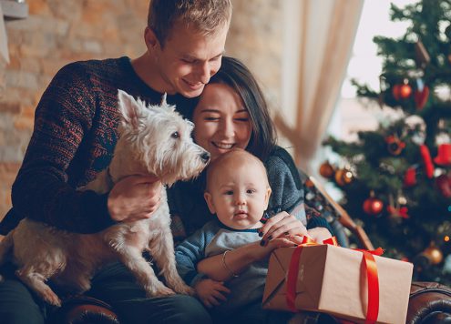 Familia en Navidad