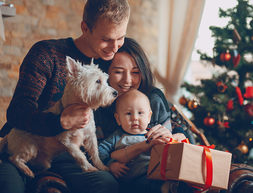 Familia en Navidad